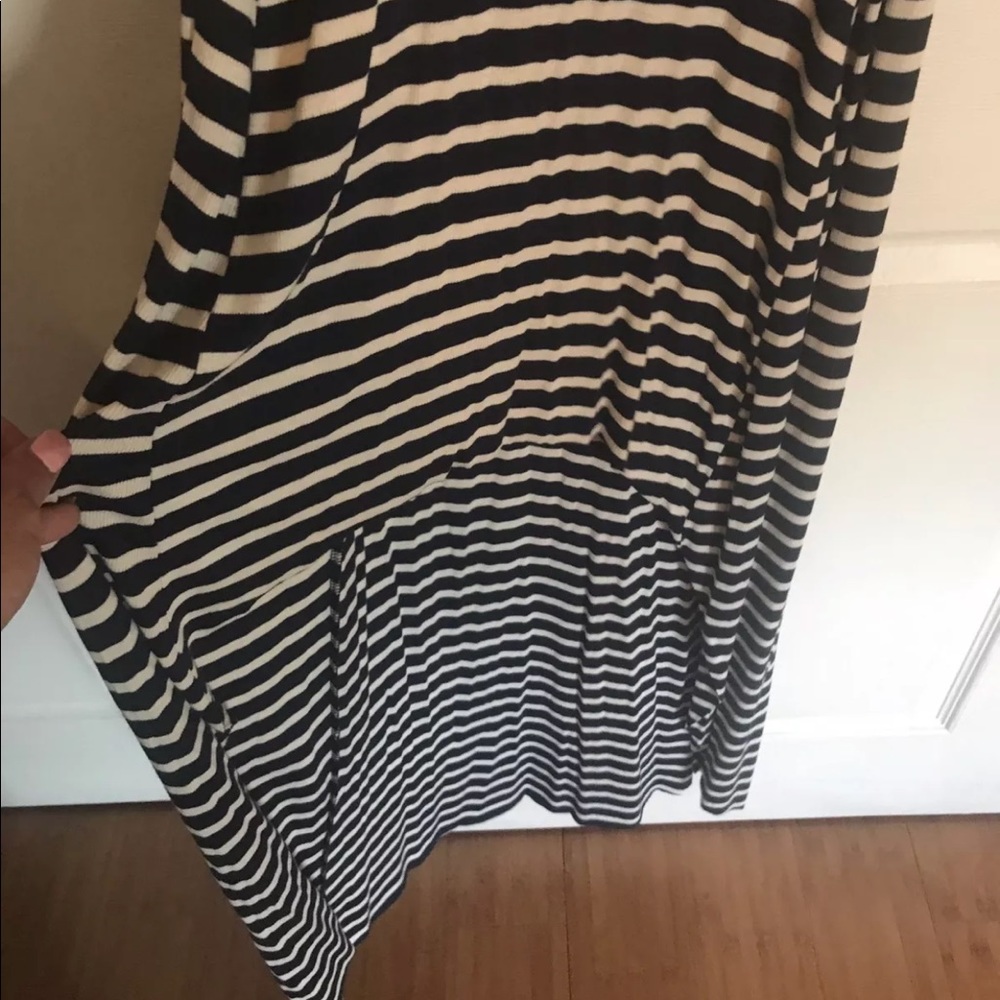 BCBG Max Azria Navy Blue & White Stripes Dress - Picture 8 of 8